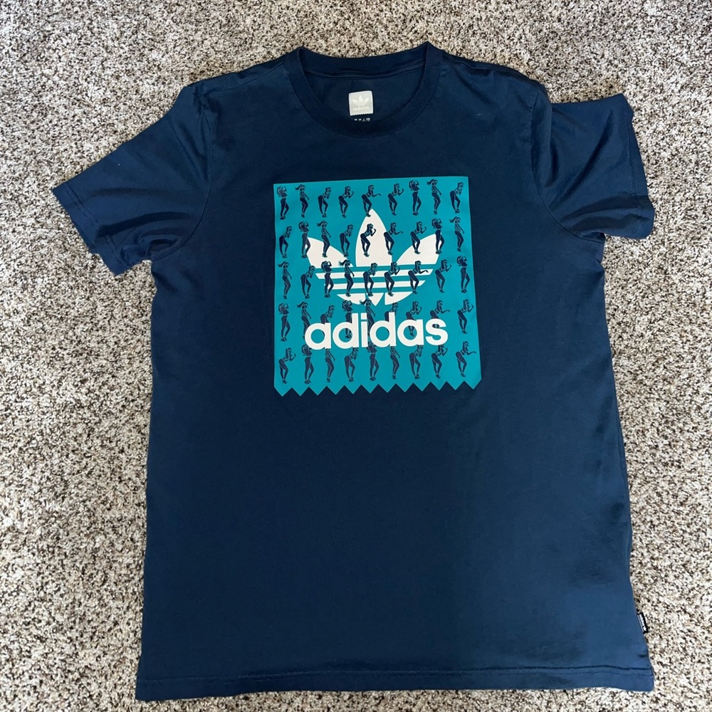 Adidas Deep Blue Crew Neck Tee